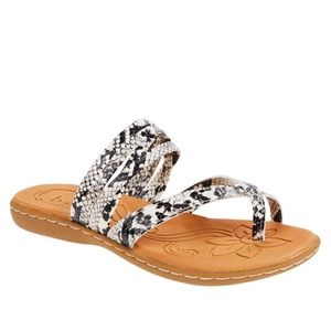 BOC snakeskin print straps sandals. Size 10